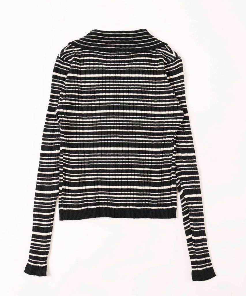 WEGO PHILLY Cardigan Spring Korean Size Black Multi-Striped Top, Knit, Outfit, Girly, Casual, Cute, Style, Gift, Present, Spring, Autumn, Winter,