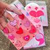 60pcs Romantic Heart Pink OPP Self-adhesive Bag Candy Small Gift Packaging Bag Couple Wedding Party Festival Gift Decoration Bag Supplies