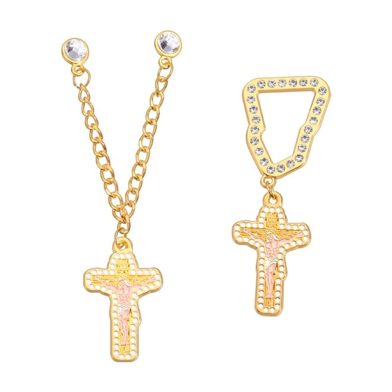 Brooch Pin Alloy Lapel Badge Hat Clip Stylish Breastpin Clothing Accessories for Religious Event and Fashion Enthusiasts