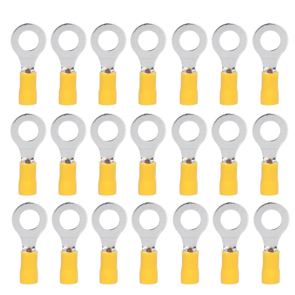 100Pcs Insulated Ring Terminals Electrical Wire Crimp Connectors Copper AWG1210 RV5.58