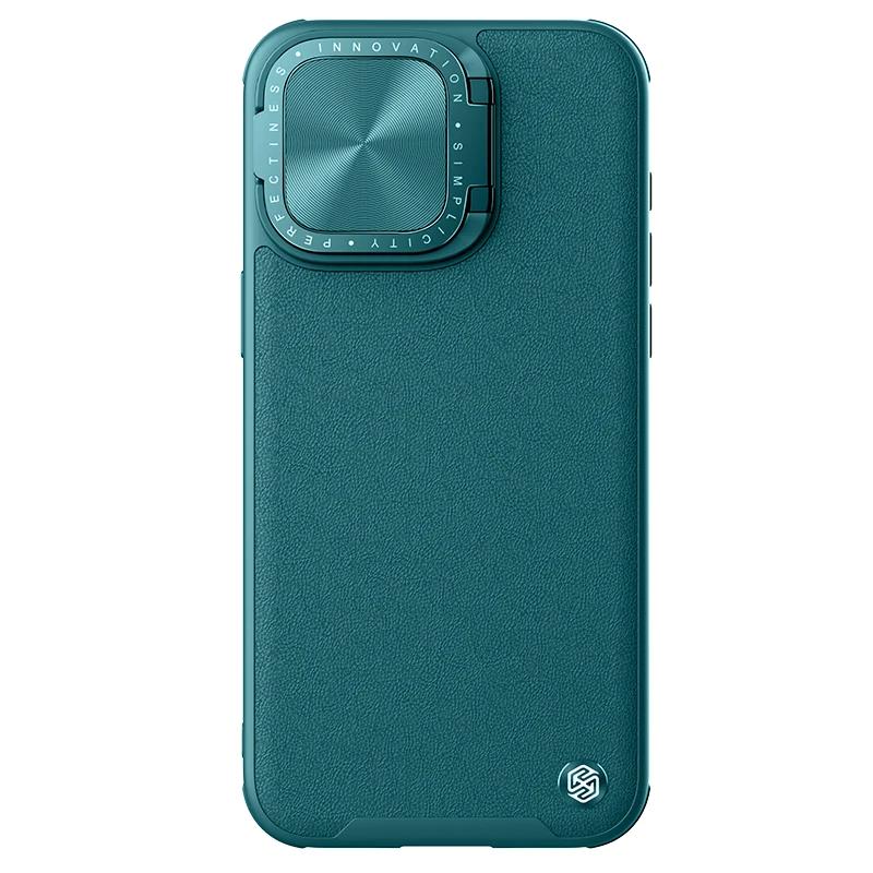 for iPhone 15 Pro Max Case Nillkin Camshield Prop Leather Case with Stand Camera Case for iPhone 15 Pro / 15 Pro Max Lens Cover for iPhone 15 Pro