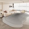 Modern Abstract Irregular Shape Area Rug Living Room Bedroom Non-Slip Washable Floor Mat Minimalist Cream Style