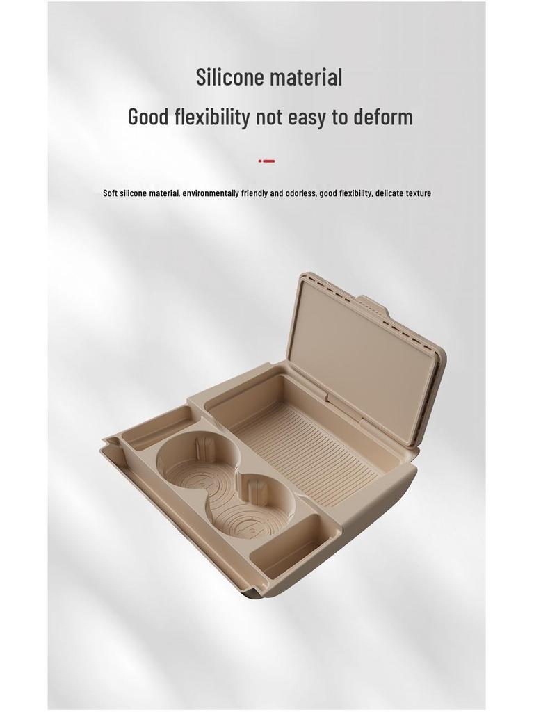 Silicone Dustproof Storage Box for 26 Geely Xingyue L Models: Fits Under Center Console.