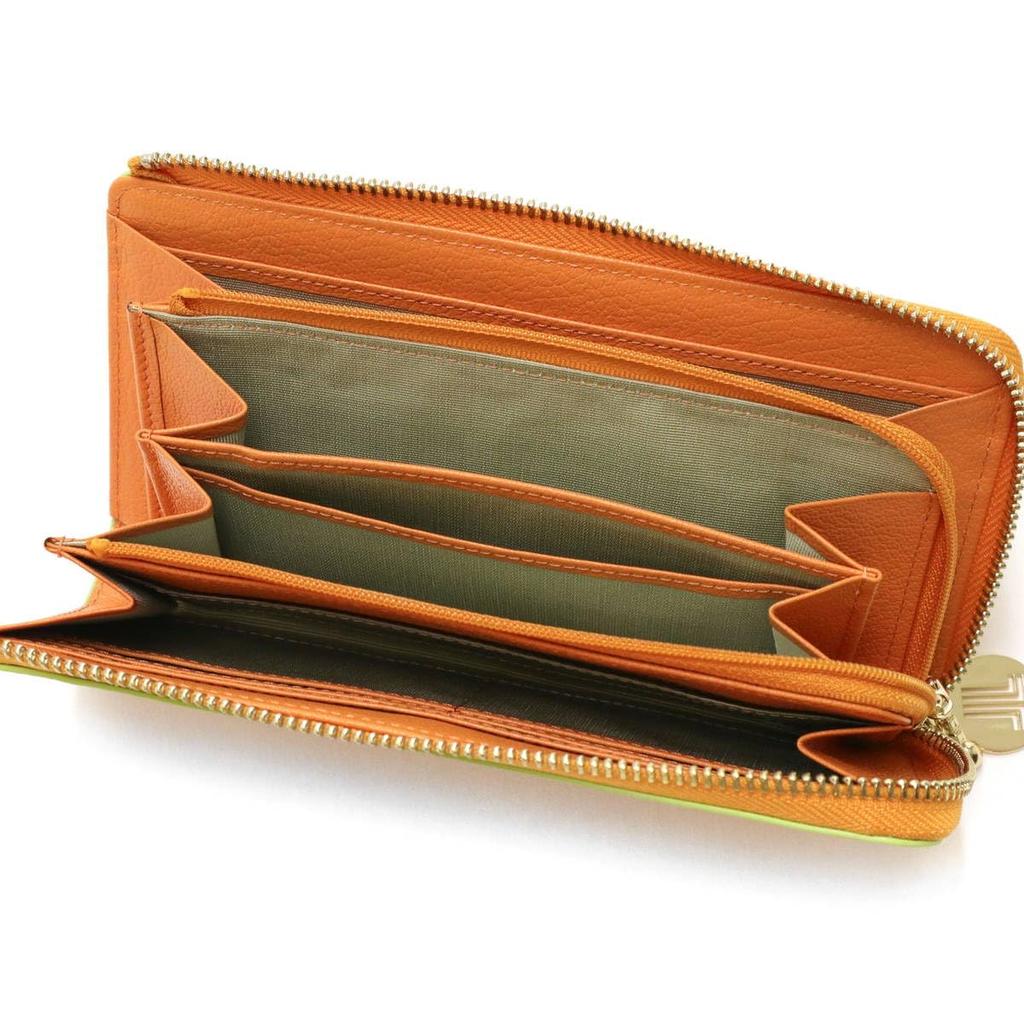 Lanvin en Bleu Women's Rim Large Zipper Long Wallet in Dark Green