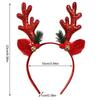 Christmas Deer Antlers Headband Cute Reindeer Antlers Headband Glitter Antlers Plush Ears Bell Head Buckle Christmas Ornament