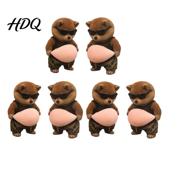 Car Interior Protection Sticker 3D Pet Belly Soft Anti-Collision Cartoon Kitten/Puppy Decal with Big Cute Cushioned Protectors for Phones Cars