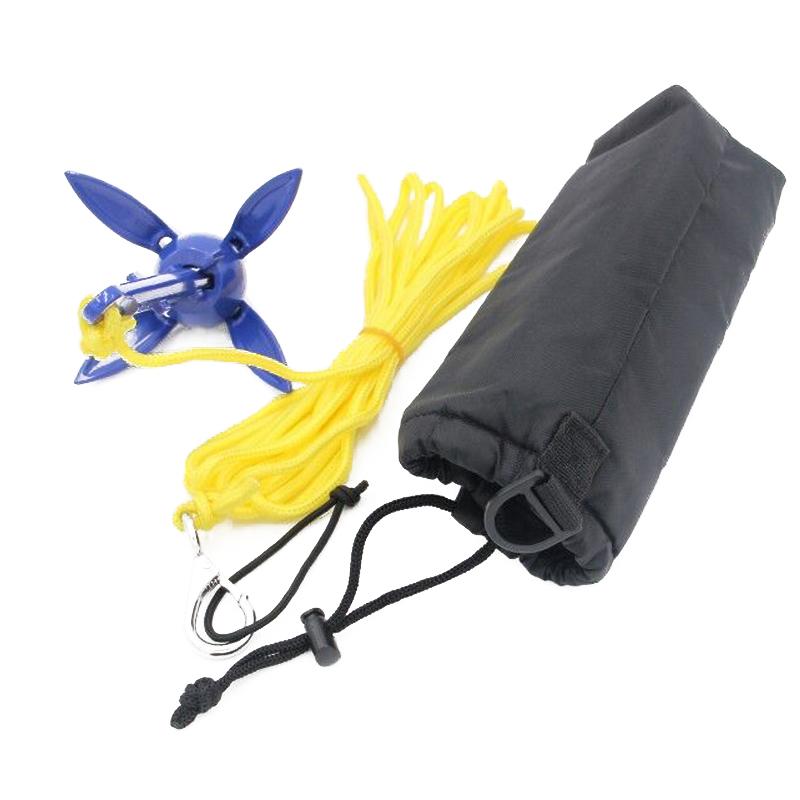 Aluminum Boat Anchors Kit With Rope,Folding Anchor Fishing Accessories,For Canoe Kayak Small Boat,Folding Anchor