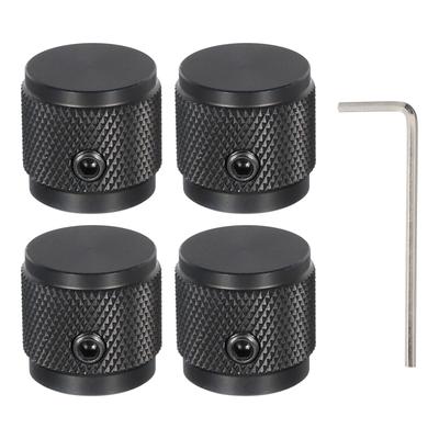 Uxcell Potentiometer Knob Aluminum Guitar Control Knob with 1 Shaft Unwrench for Guitar Bass Audio Power Amplifier Volume Adjustment 17mm Diameter
