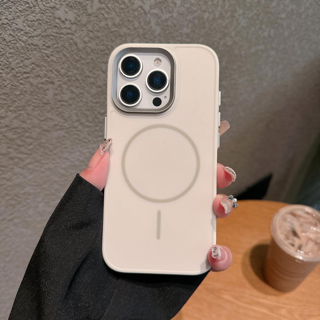 Applicable To IPhone16PRO Thin Ring Magnetic Suction Phone Case Apple 15 Thread Lens Matte 14 Protective Cover