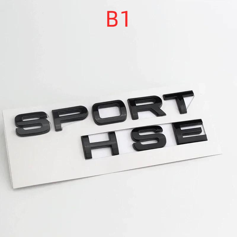 ABS New GLOSS BLACK MATT SILVER RANGE ROVER SPORT HSE BADGE REAR BOOT TAILGATE BADGE EMBLEM STICKER DECALS