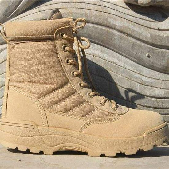Men's Desert Combat Boots - Breathable, Wear-Resistant Tactical and Hiking High-Tops for Spring, Summer, and Autumn.