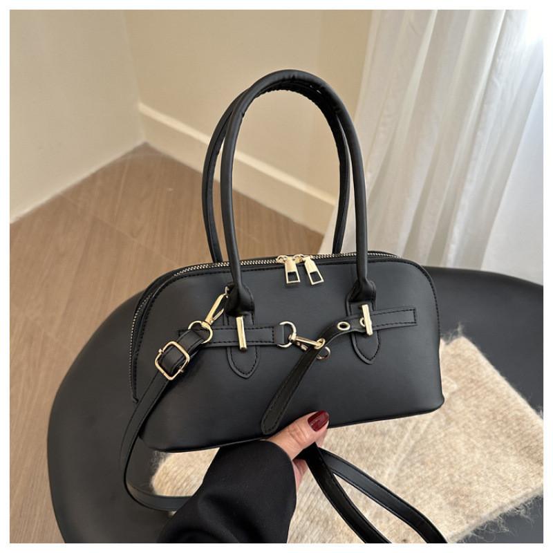 Autumn Vintage And Winter Solid Color Underarm Shoulder Bag For Use Daily