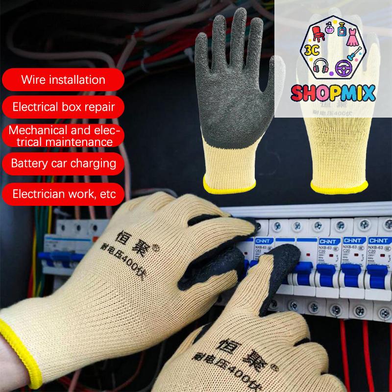 Elektriker Arbeitshandschuhe Schutzwerkzeug 400V Isolierhandschuhe Antielektrizität Niederspannungs-Sicherheitsschutzhandschuhe