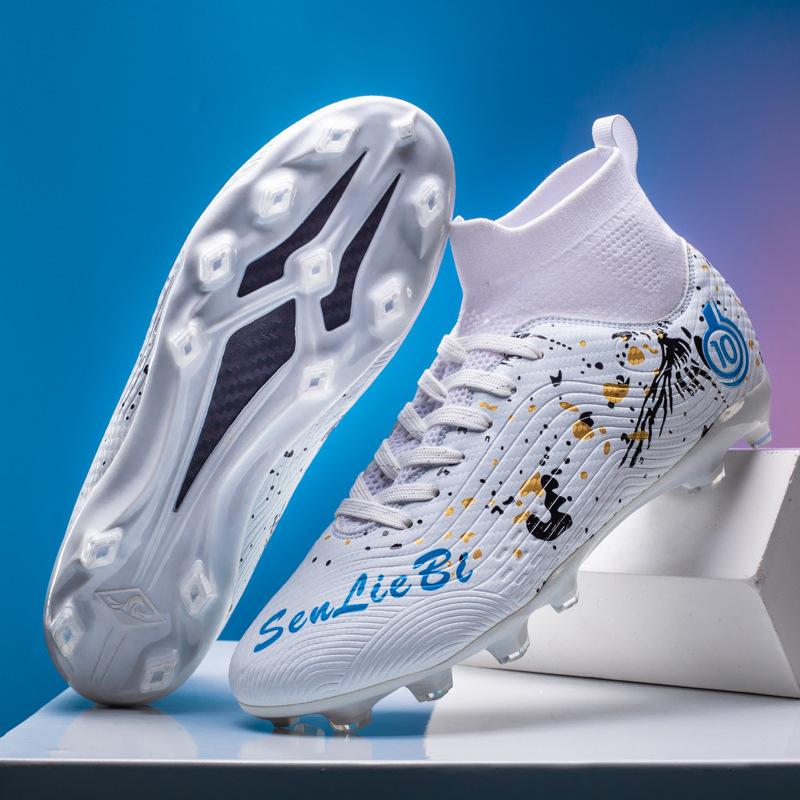 High-Top Football Shoes For Men And Women, Adult Long-Nail Football Shoes, Adolescent Students, Broken-Nail Training Shoes