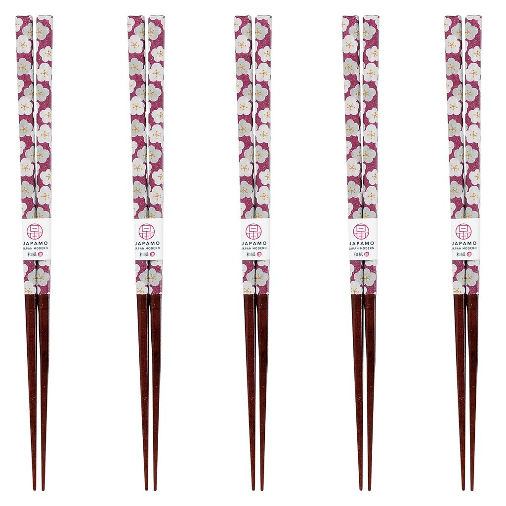 Happy Set of Made in PID3978 J-kitchens Chopsticks, 5, Material Wood, Chopsticks, Japan,