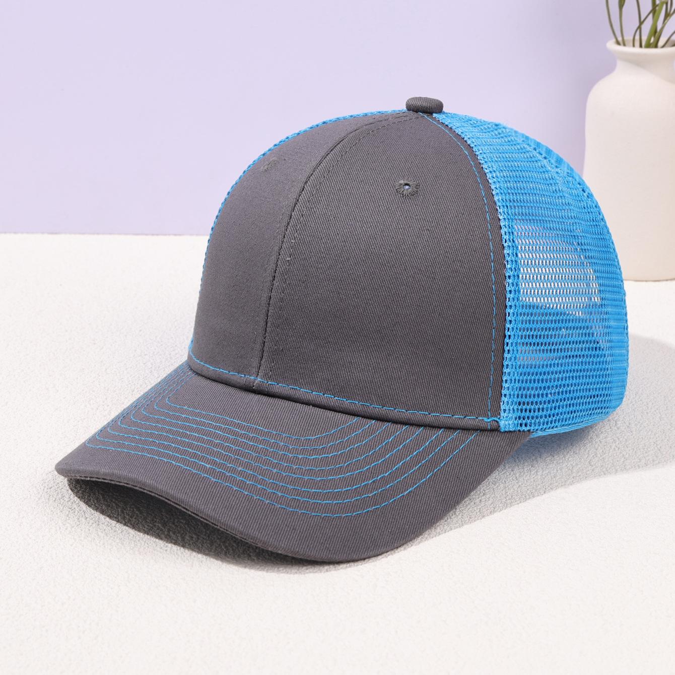 Richardson Truck Driver Cap Six-Piece Hardtop Mesh Cap Cap Print Embroidery Casual Sunscreen