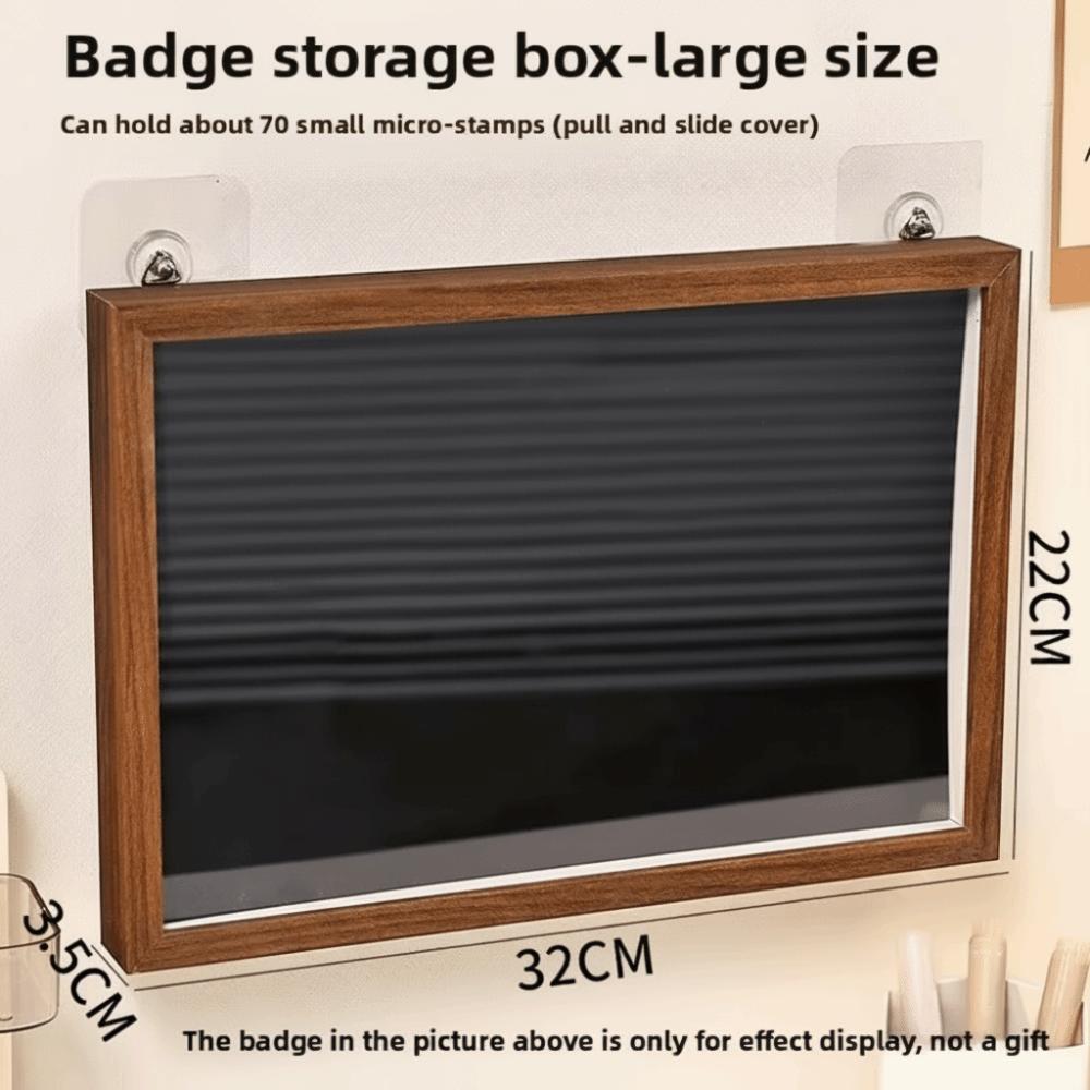 Wall Mounted Badge Display Frame Transparent Dust Cover Large Capacity Pin Storage Box Felt Board Dust-proof Brooch storage box