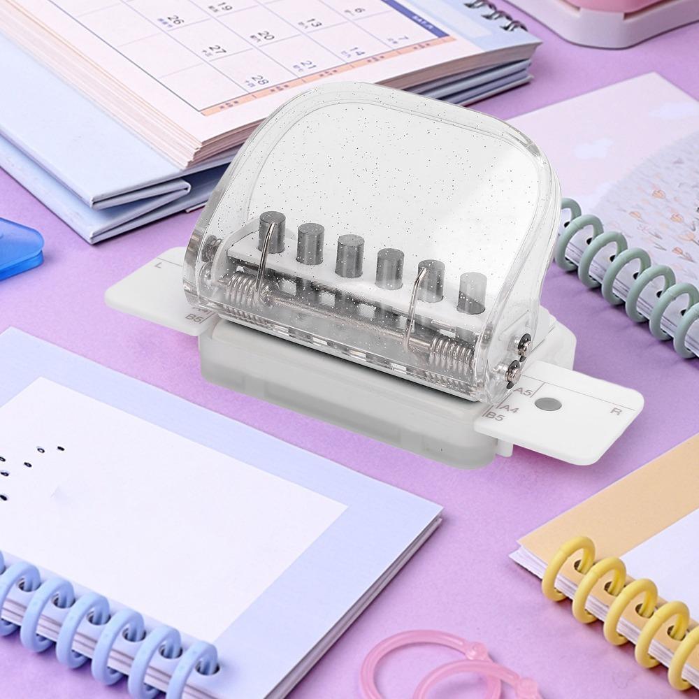 Mini Size 6 Hole Paper Punch Portable Binding Machine DIY Office Hole Punch Scrapbooking