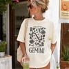 Bohemian Gemini Graphic Tee, Retro Boho Zodiac Sign Shirt, Horoscope Top, Birthday Party Outfit, Air Sign Gift, Indie Astrology Present