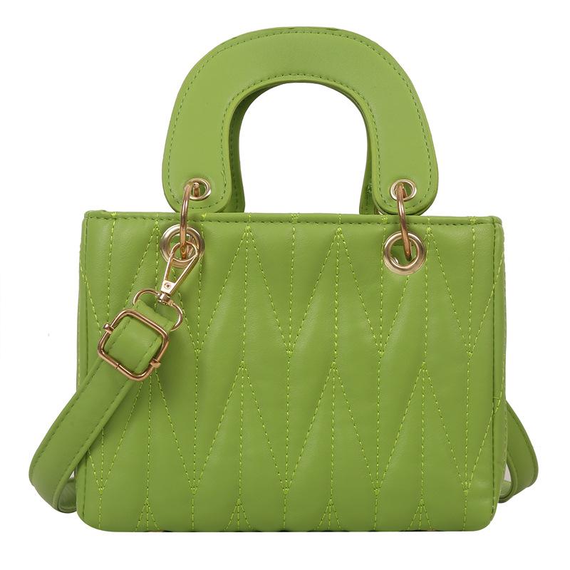 Embroidered thread bag texture handbag 2025 diamond portable messenger bag personalized design small square bag