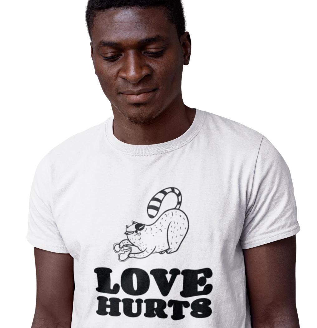 Love Hurts Shirt Anti Valentines Day Outfit Gift for Him Funny Singles Tee Idea S