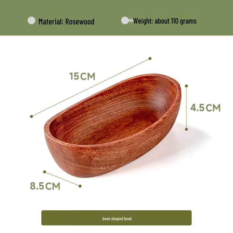 Rosenholz Bootförmige Servierschale