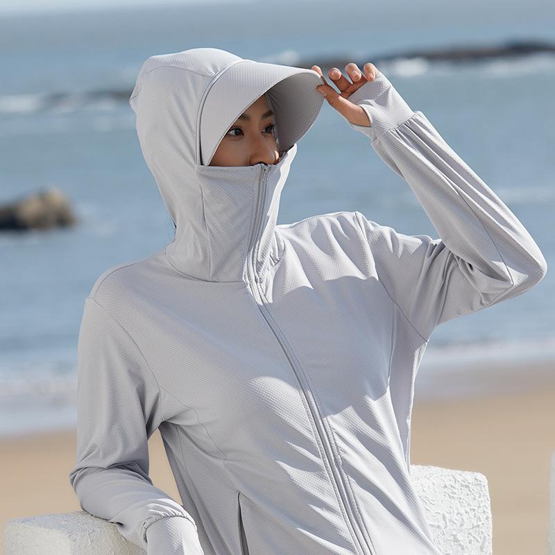 Ropa protectora solar verano anti-ultravioleta ropa para la piel hombres con ala desmontable pesca protección solar UPF50+