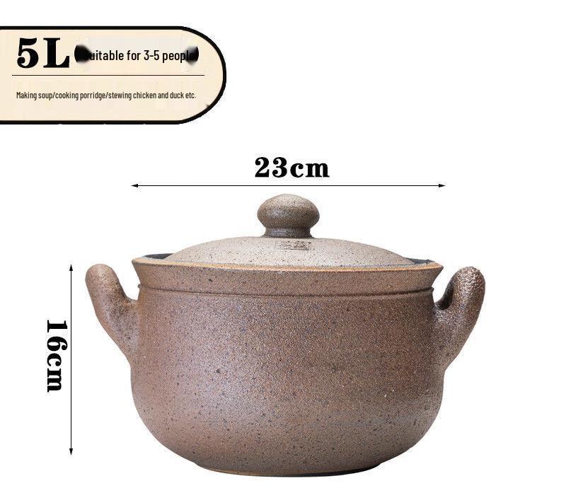Naijiang Yingjing Traditional Black Clay Casserole
