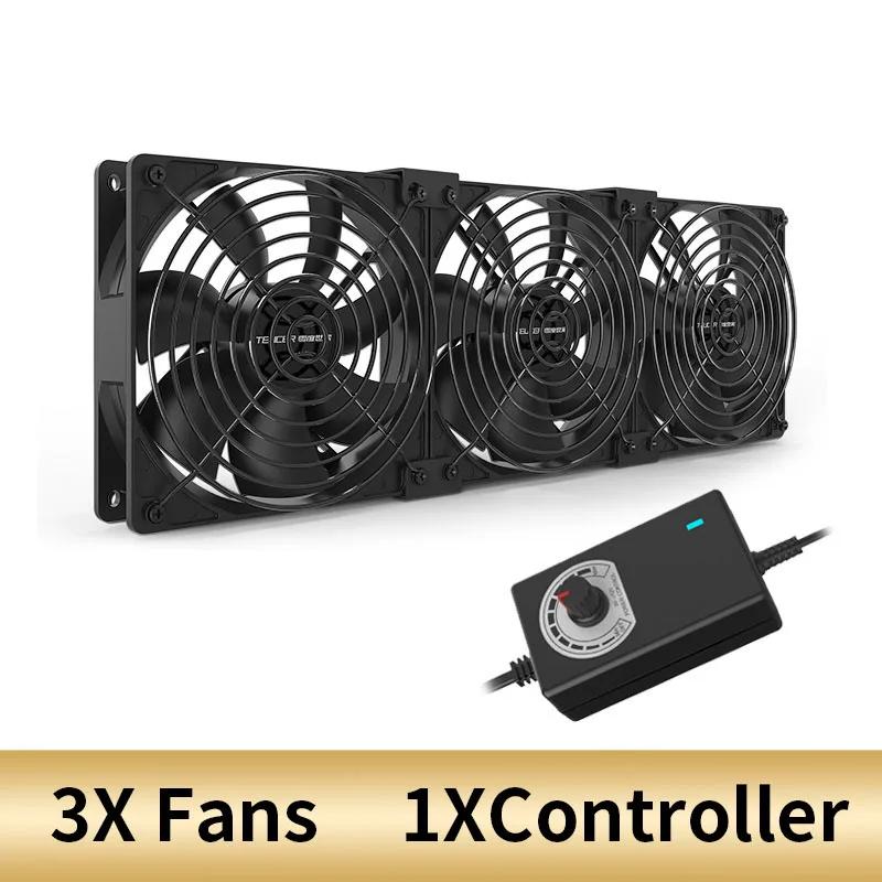 12cm High Speed Large Air Volume 3000 RPM Btc Mining Machine Workstation Cabinet 12v Fan Server Case Cooling System Fan Kit