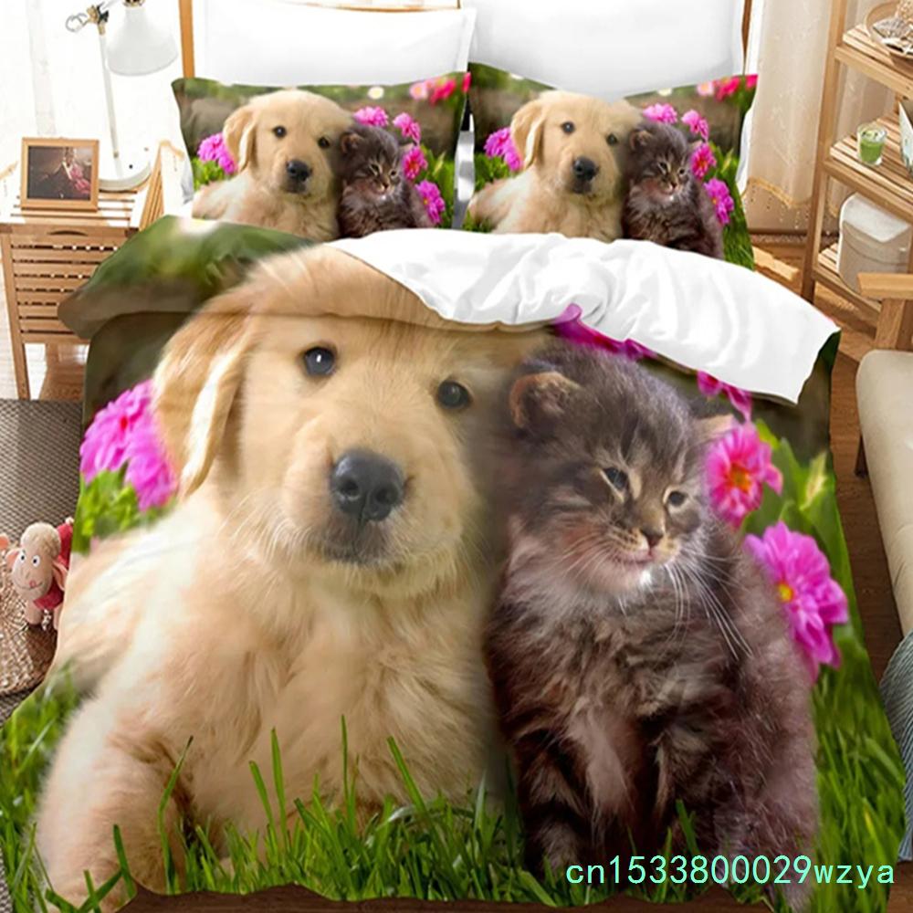 3D Print Animal Bedding Set For Teen Child Dormitory, Pug French Bulldog Duvet Cover Set, Microfiber Cute Naughty Pet Dog Twin