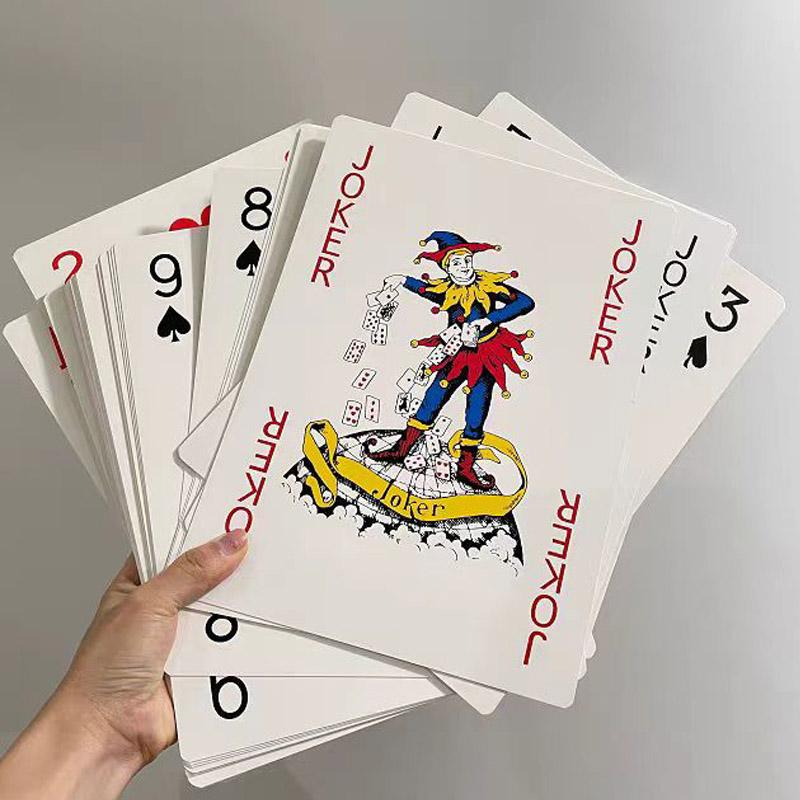 Super Jumbo Oversized Playing Cards 4x Larger 54 CardsCarnival Wedding Birthday Party Favors Board Games For Adults And Family