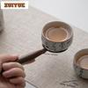 Ru Kiln Hand Written Poems Tea Six Gentlemen Elegant Knife Spoon Tea Set Tea Tool Set Household Teaware Utensils Teaware Craft