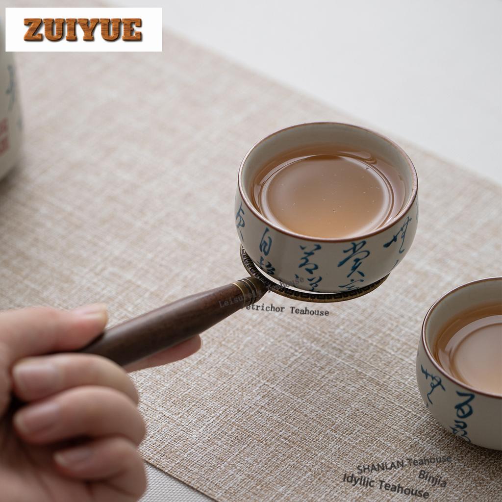 Ru Kiln Hand Written Poems Tea Six Gentlemen Elegant Knife Spoon Tea Set Tea Tool Set Household Teaware Utensils Teaware Craft