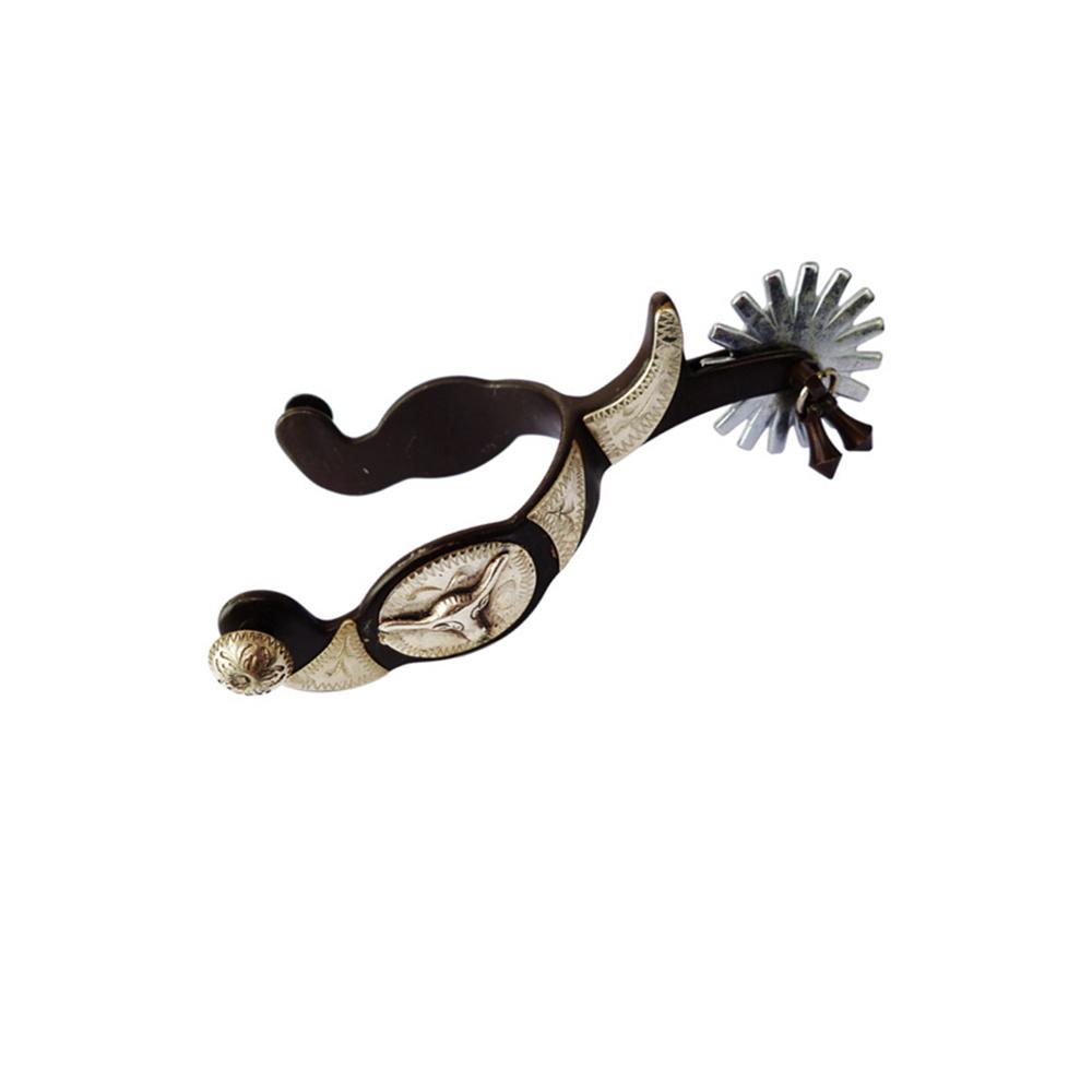 1Pc Antique Men'S Spur With Electroplated Alloy Gears
