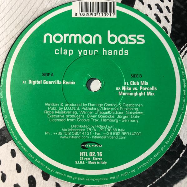 

12inch Record NORMAN BASS Clap Your Hands HTL0216 Hitland 2002 Italy Dance Electronica Used