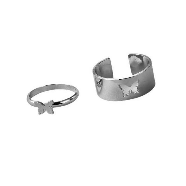 3 unids/set de anillos de Metal redondos de esmalte blanco bohemio, conjuntos de anillos ajustables abiertos con giro geométrico para mujeres y niñas, joyería de boda