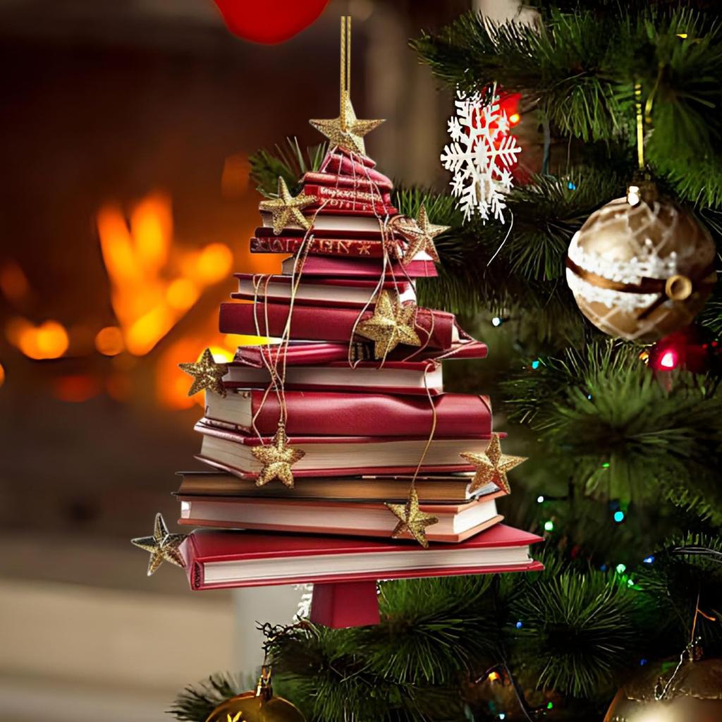 Nouveau Décor de Nom de Livre Personnalisé de Noël 2D Multiples Options Pendentif Ornement pour Bébé Noël 2026 Ornement de Noël pour Bébé navidad