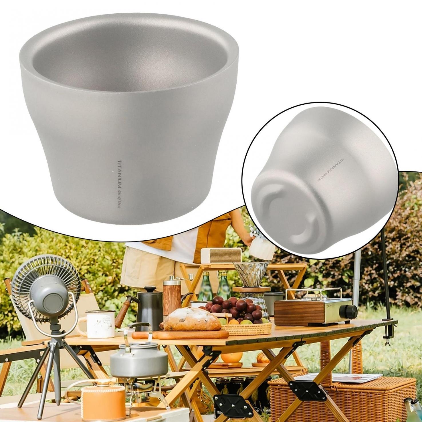 

Camping Double Wall Cup Capacity 45ml Net Weight 22g/0.8oz