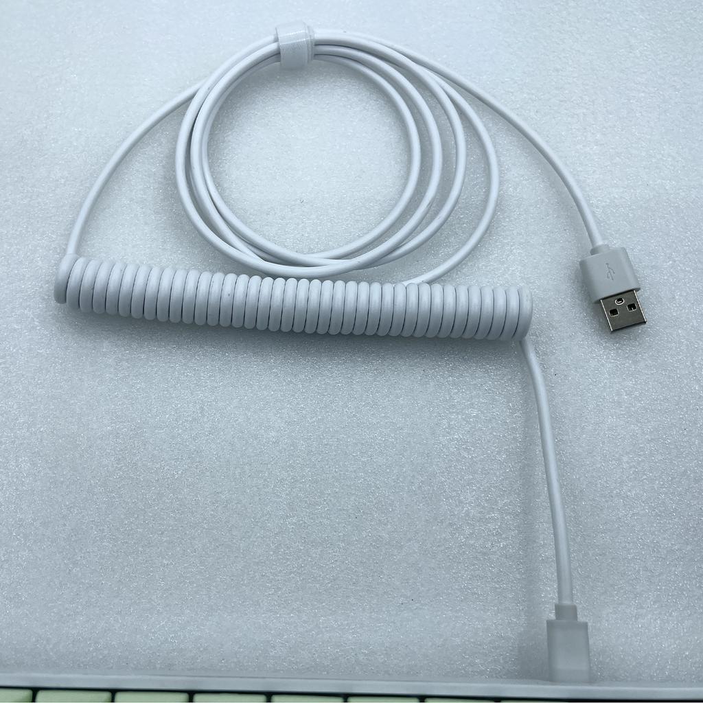 Maßgeschneidertes Datenkabel für mechanische Computertastaturen, Verlängerungskabel, Spiralladekabel, USB-C-auf-USB-Stecker, Spiralkabel