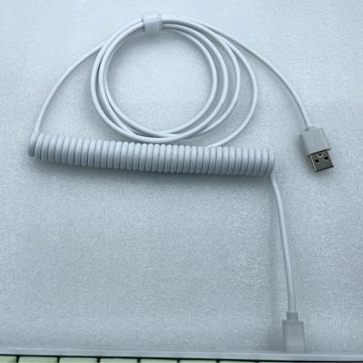 Προσαρμοσμένο Καλώδιο Δεδομένων Μηχανικού Πληκτρολογίου Υπολογιστή Καλώδιο Επέκτασης Καλώδιο Φόρτισης Σπιράλ Τύπου C σε USB Καλώδιο Ελατηρίου Plug-in