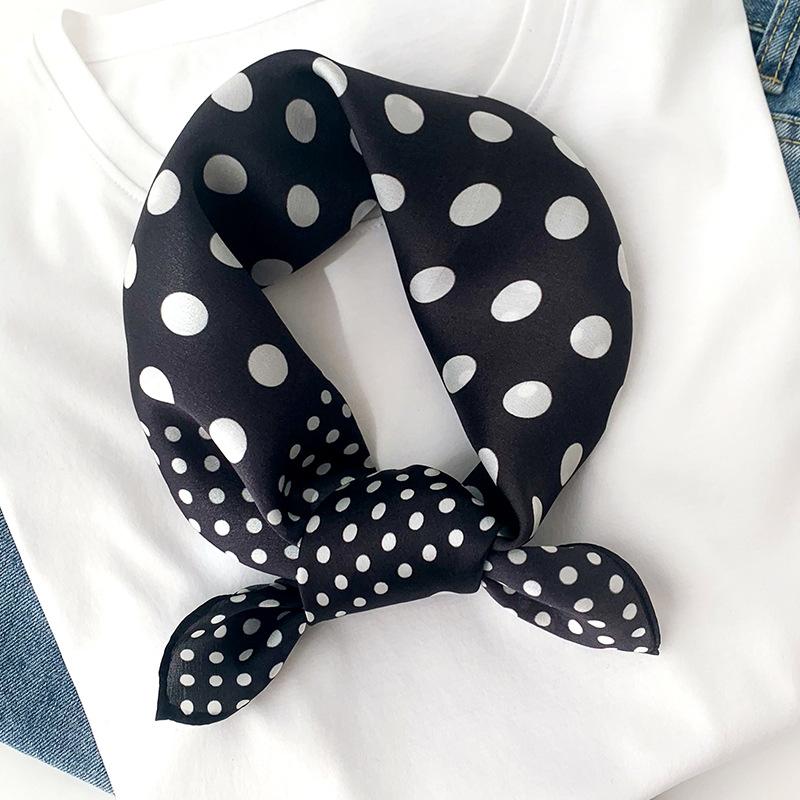South Korea's new mulberry silk small square scarf women's spring summer stripes thin decorative scarf silk scarf shawl wholesale silk