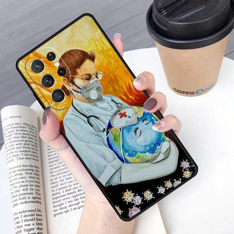 Medicine Doctor Nurse Phone Case Cover For Samsung Galaxy S24 S25 Ultra S21 S22 Ultra S10E Note 10 Plus Note 20 FE S23