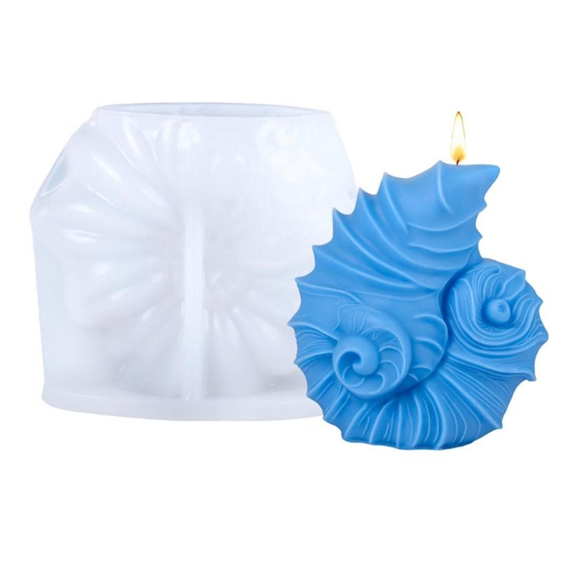 Silicone Molds Ocean Styles Candle Molds Handmade Epoxy Resin Molds 3D Conch Castings Molds Plasters Molds