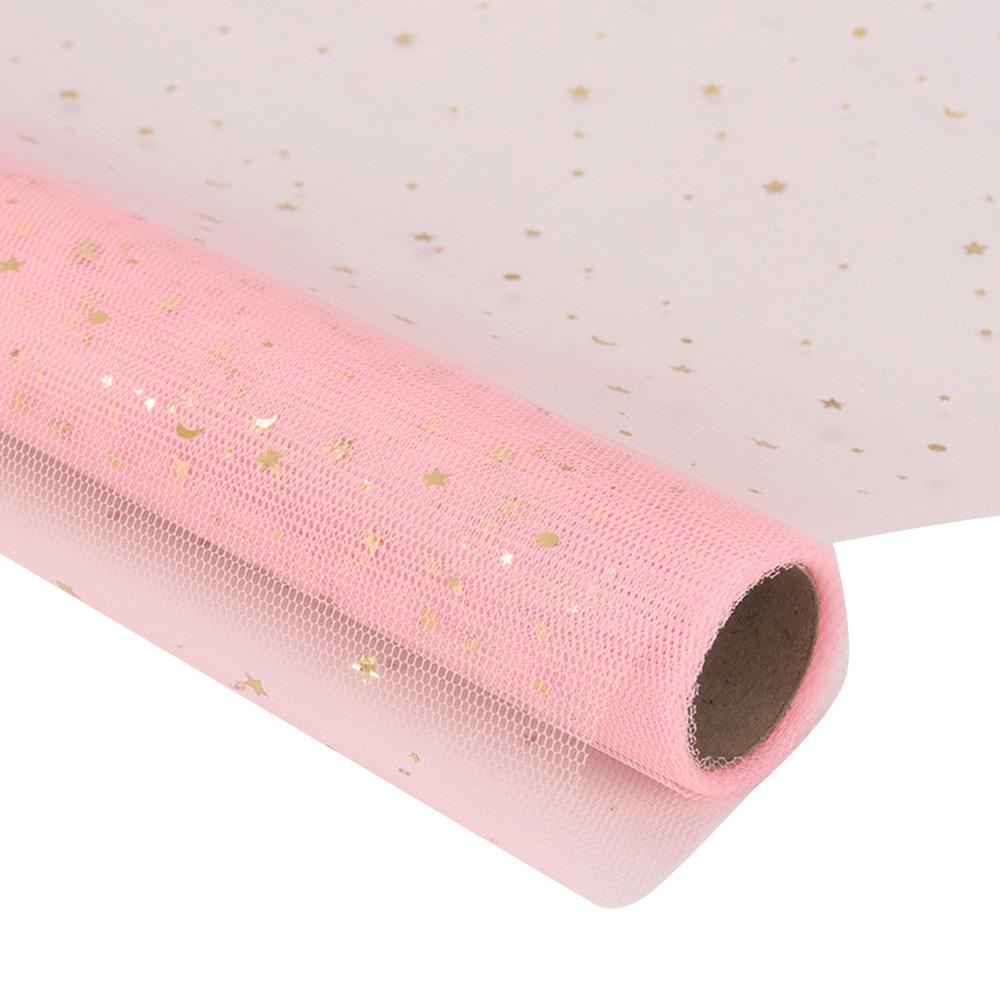 50cm Breite Frischblumen-Verpackungspapier Stern Mond DIY-Strauß-Verpackungspapier Heißprägung Floristen-Verpackungsmaterial