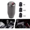 Muge Racing Carbon Fiber Shift Knob for Automatic and Manual Vehicles, Carbon Fiber Gear Shift Knob, 5 Speed Black