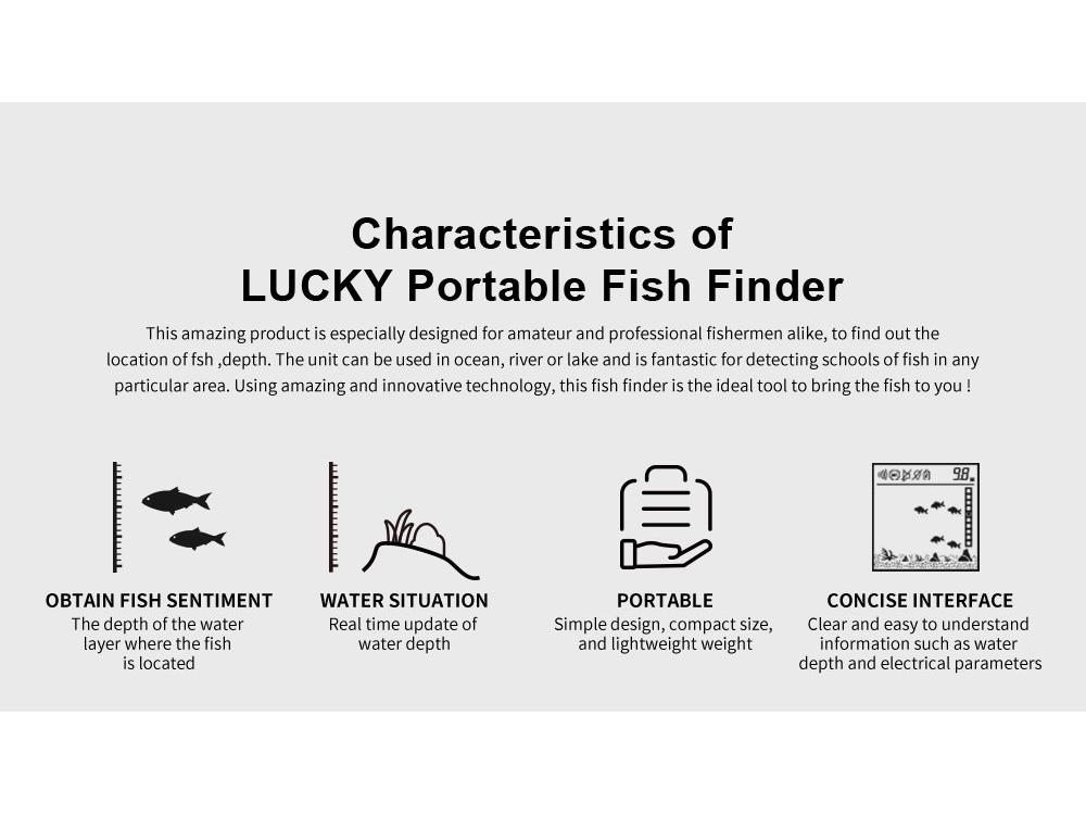 Leqi LUCKY Wired Portable Sonar Fish Finder