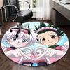 1pc Anime Cartoon Design Round Carpet  Office Chair Mat, NonSlip Rug for Home Decor, Living Room, Bedroom