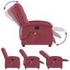 Electric Massage Chair Burgundy Fabric