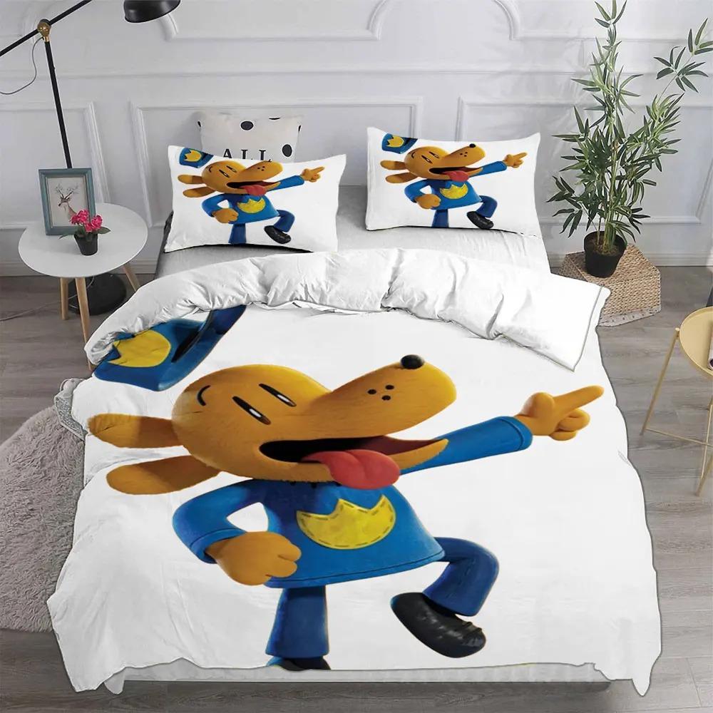 3D printed cartoon dog man bedding set Children and adults quilt cover duvet pillowcase setsbedroom decoration Twin Queen King