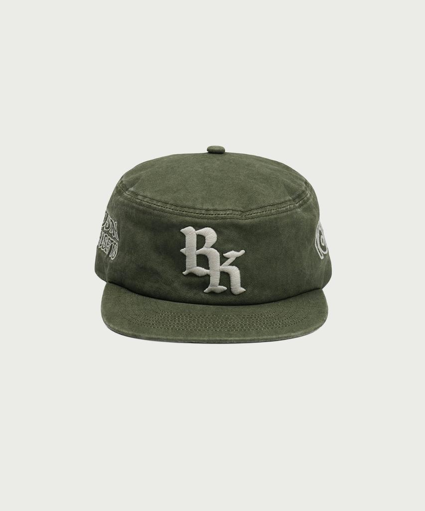 BIKE Bk Logo Pillbox Hat Khaki